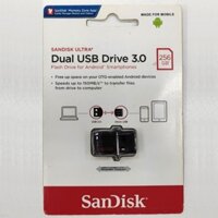 USB OTG Sandisk SDDD2 ultra dual 256GB USB drive 3.0 tốc độ 150MB/s (Đen) - Nhất Tín Computer