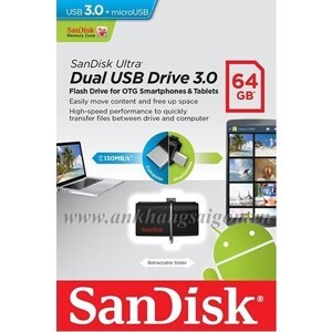 USB OTG Sandisk Ultra Dual - 64Gb, USB 3.0