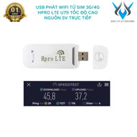 USB phát wifi từ sim 3G/4G Hpro LTE U79 sóng cực mạnh - Hỗ trợ dùng nguồn trực tiếp 5V (trắng) Phụ kiện 1986