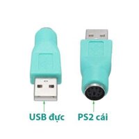 USB ra PS2 - Đầu chuyển đổi USB ra PS2 cho bàn phím và chuột máy vi tính - Dùng cho chuột