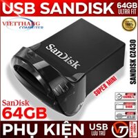 USB Sandisk 64GB Ultra Fit CZ430 Super Mini USB 3.1 130MB/s Chuẩn Xịn Sandisk NoBox ( Cũ-2nd )
