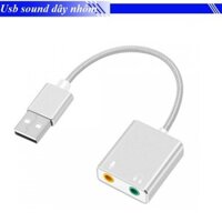 Usb Sound Card 7.1 Âm Thanh 3D Dây Nhôm – Chất Liệu Hợp Kim Nhôm, Cắm Là Dùng