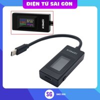 USB Tester kiểm tra 2 chiều USB Type C đa năng KWS-066C, đo kiểm dòng sạc, công suất củ sạc