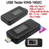 USB tester, kiểm tra đo dòng điện, điện áp type C màn hình màu KEWEISI KWS-1902C