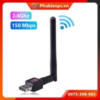 USB thu Wifi 150Mbps có anten 5Dbi. Thu Wifi tốc độ cao cho máy tính bàn PC, Laptop, máy đồng bộ, máy tính công nghiệp