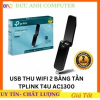 USB thu wifi 2 băng tần TPLink T4U ÁC300(Đen), Chính Hãng TPLINK, Bảo Hành 2 Năm