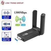 USB thu wifi 2 râu chuẩn AC 300Mbps - PK95