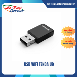 USB thu Wifi Tenda U9 Mini Không Anten, chuẩn AC 650Mbps – 2 băng tần