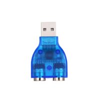 USB to Dual PS2 Adapter USB A Male to PS2 Female Converter Splitter for Mouse Keyboard