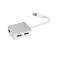 USB to Ethernet Adapter with 2 USB Ports iLuv