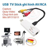 USB TV Stick ghi hình AV RCA máy Siêu âm nội soi lưu hình ảnh  lưu ào máy tính PC Laptop Win 7 10 11