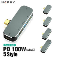 Usb Type C HUB 4K Bộ chuyển đổi HDMI Dock Station Splitter USB 3.1 3.0 3.5mm AUX JACK PD 100W Sạc nhanh cho MacBook Laptop Máy tính USBC USB3 USB3.1 USB3.0