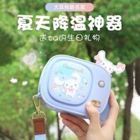 Usb usb Hoạt Hình Sanrio Diagonal Trẻ Em Quạt Treo Cổ Nhỏ Di Động Quạt Giá Rẻ Sạc Lớn Chó