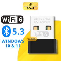 USB WiFi 5 6 + BLUETOOTH 5.0 5.1 5.3 5G ,đầu thu wifi cho pc laptop card mạng wifi bluetooth 600 Mbps B Tech