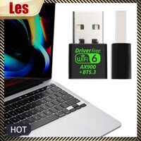 Usb WiFi 6 Bộ chuyển đổi 5.3 tương thích Bluetooth Dongle 900Mbps Băng tần kép 2.4 / 5.8GHz