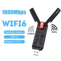 USB WIFI 6, Card mạng không dây WIFI 6 5400M kèm Drive AX5400 6Ghz USB3.0 Gigabit WIFI thu sóng