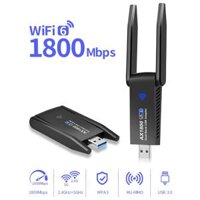 USB WiFi Adapter 1800Mbps Dual Band for Win11107 WiFi 6 Wireless Network Adapter for Desktop Gaming PC