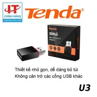 USB Wifi Tenda U3 tốc độ 300Mbps - Hàng Chính Hãng Microsun