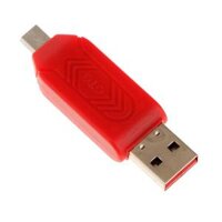 USB2.0  Micro USB OTG Adapter TF  Reader for PC Smartphone - Red