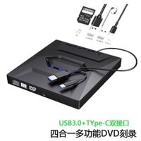 Usb3.0 Đa Năng DVD-RW Khắc Ghi type-c Giao Diện Kép Thẻ TF Đọc Máy Tính Ngoài Ổ Quang Di Động