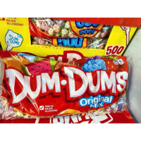 [US]Bịch kẹo mút Dum Dums Original 500 cây hàng Mỹ