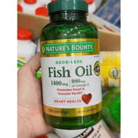 [US]Dầu cá Nature’s Bounty Fish Oil 1400mg 130vien của Mỹ