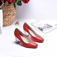 [used] Giày CAO cho phái đẹp Merly shoes - size 36 - đỏ, gót trong suốt