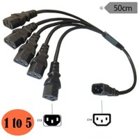 Utake 3-Prong C14 sang IEC320-C13 Đầu Nối Adapter Dây Nam Cắm Vào Nữ Ổ Cắm Dòng