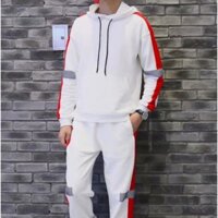 [ƯU ĐÃI CỰC SỐC] Set bộ quần áo nỉ nam thu đông kẻ vạch phát quang