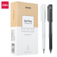 [Ưu đãi đặc biệt] Bút gel Deli Le Su, bút nước 0.5mm, bút carbon đen, ống kim đầy đủ 0.38mm, bút nhật ký