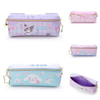 [Ưu đãi đặc biệt của cả cửa hàng] Phim hoạt hình mới PU Búp bê dễ thương Dây kéo đôi Hộp đựng bút chì Túi văn phòng phẩm dành cho sinh viên Túi lưu trữ dung tích lớn Túi đựng mỹ phẩm