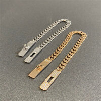 Ưu đãi đặc biệt Phong cách mới ~ Vòng tay dây chuyền bán chạy thời trang Nam Hip-Hop Vòng tay bé gái Bạc Sterling Vòng tay đôi đầy đủ kim cương mát mẻ