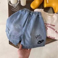 [Ưu đãi đặc biệt] Quần short Denim trẻ em bé trai mùa hè Quần in hình thường ngày kiểu Hàn Quốc