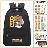 [Ưu đãi đặc biệt] Túi đi học cơ sở Kapibara Học sinh tiểu học Lớp ba đến Lớp sáu Học sinh trung học cơ sở Phim hoạt hình dung tích lớn siêu