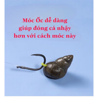 (Ưu điểm)Chun kẹp Ốc, Hạt, giúp mồi cố định, móc lưỡi câu chính xác.2 size và màu.