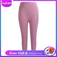 Uukendh Sport Leggings Improve Buttocks Curve Yoga Pants Reflect Light Cropped Breathable for Workout Girls