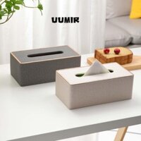 UUMIR 1 Hộp Đựng Khăn Giấy, Hộp Đựng Khăn Giấy Bằng Da PU, Hộp Kleenex Hình Chữ Nhật Dung Tích Lớn Có Phòng Tắm