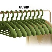 UUMIR Móc treo quần áo, Dây phơi quần áo chống trượt vai rộng, Cần thiết hàng ngày bằng nhựa không dấu vết đậm