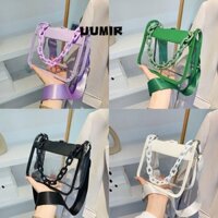 UUMIR Túi Xách Nhựa PVC Trong Suốt Cỡ Lớn Chống Thấm Nước Màu Kẹo Ngọt Thời Trang Cho Nữ