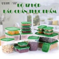 UUOY Set 17 hộp nhựa tủ lạnh cao cấp bảo quản đồ ăn-Hộp đựng thực phẩm