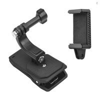 UURIG Backpack Shoulder Strap Mount Quick Clip Mount with Phone Holder Replacement for  Hero 10/9/8/7 Xiaomi Insta360 Action Camera for iPhone Samsung Huawei Smartphone