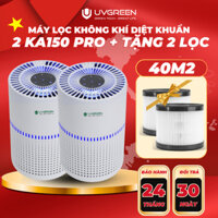 [UVG] [TẶNG LỌC] Combo 2 Máy Lọc Không Khí Diệt Khuẩn UVGREEN KA150-P 15m2, Công Nghệ UVC LED, Lõi HEPA H13