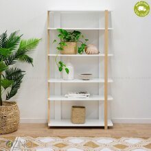 Kệ sách Mari gỗ cao su