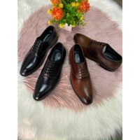 {Uy tín-Bh 2 năm } Giày tây nam công sở buộc dây mũi nhọn màu nâu giày được sản xuất tại xưởng giaydepnguyenduoc sỉ=lẻ