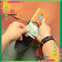 [UY TÍN] Ví Sen 5 Màu Vàng Bò - Bóp Nam Mini - Cam Kết 100% Da Bò Thật