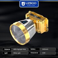 Uzboo Đèn Pha LED Đèn Pha Siêu Sáng Đèn Trắng Ánh Sáng Ấm Đèn Pha Đèn Pin Chiếu Sáng Đường Dài Đèn Pha Đèn Pin Cho Ban Đêm Chạy Câu Cá Cắm Trại