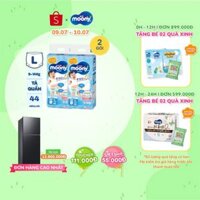 [V] Bộ 2 Tã quần cao cấp Moony Bé Trai L44/XL38/XXL26 - Nhập khẩu Nhật Bản