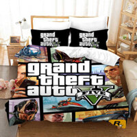 V Game GTA Set Cartoon Duvet Covers Pillowcase Grand Theft Auto 5 Comforter Bedding Sets Bed Ens