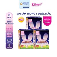 [V] [MỚI RA MẮT] Bộ 3 gói Diana Băng Quần Comfy Night size S-M & M-L (5 chiếc/gói)