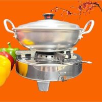 V- Nồi lẩu Nhôm / bếp cồn A3 INOX / bộ nồi lẩu nhôm bếp inox. bộ nồi lẩu bếp cồn dùng cho quán